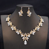 goobingoo Elegant Choker Necklace & Earrings Set - Luxury Bridal & Prom Jewelry