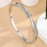 Crystal Bangle Bracelet — Elegant Daily Wear for Women