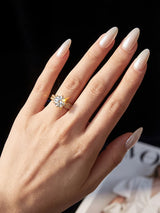 1CT Moissanite Engagement Ring 925 Sterling Silver Women’s Ring