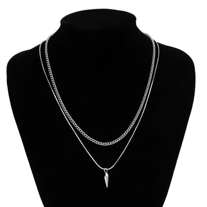 Men’s Punk Snake Chain Necklace Set Stainless Steel Cuban Choker