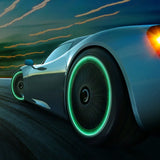 Luminous Tire Valve Caps Glow Wheel Stem Caps for Car & Bike