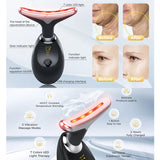 LED Face & Neck Massager 3/7 Color Light Beauty Device