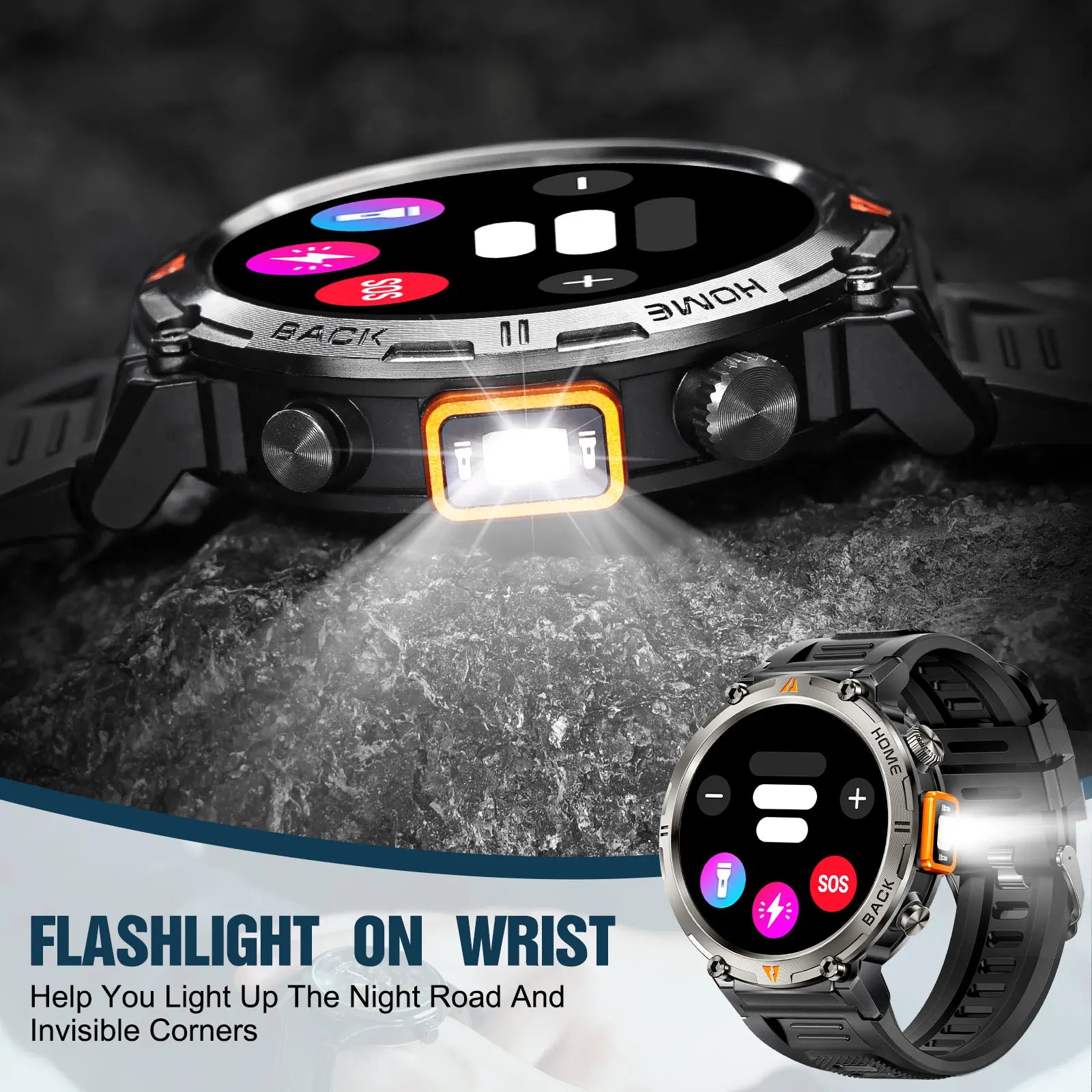 EIGIIS KE3 2025 New Bluetooth Call smartwatch for men Full Touch Screen With Health Monitor heart rate Flashlight Smart watch goobingoo