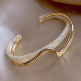 Emerald Resin Bangle Bracelet — Elegant Daily Statement