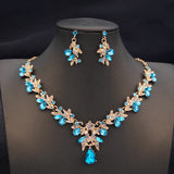 goobingoo Elegant Choker Necklace & Earrings Set - Luxury Bridal & Prom Jewelry