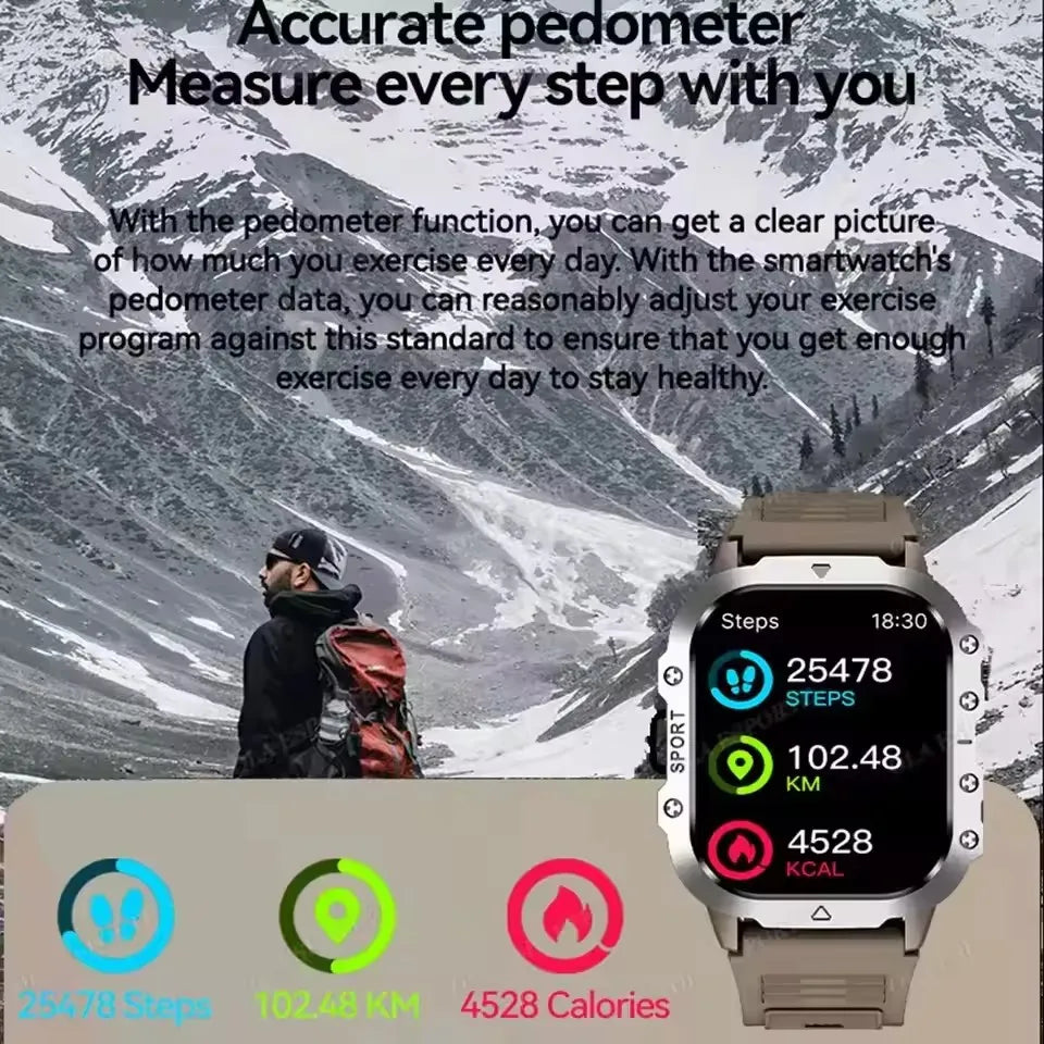 goobingoo 2026 Military Grade Tactical Smart Watch goobingoo