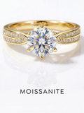 1CT Moissanite Engagement Ring 925 Sterling Silver Women’s Ring