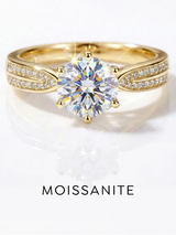1CT Moissanite Engagement Ring 925 Sterling Silver Women’s Ring