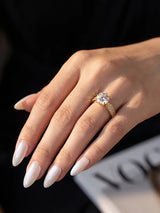 1CT Moissanite Engagement Ring 925 Sterling Silver Women’s Ring