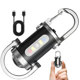 Mini COB LED Keychain Flashlight — USB Rechargeable, Waterproof EDC Light