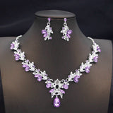 goobingoo Elegant Choker Necklace & Earrings Set - Luxury Bridal & Prom Jewelry