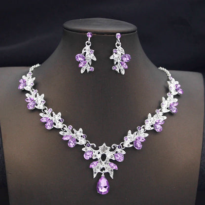 Elegant Choker Necklace & Earrings Set for Bridal, Prom & Special Occasions goobingoo