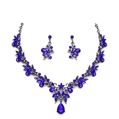 Elegant Choker Necklace & Earrings Set for Bridal, Prom & Special Occasions goobingoo