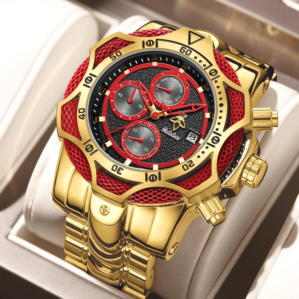 The Bold Gold & Crimson Red Watch That Instantly Upgrades Your Fit goobingoo