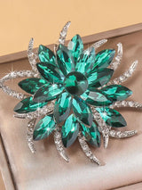 Eternal Flower Crystal Brooch — Luxury Statement Pin for Women
