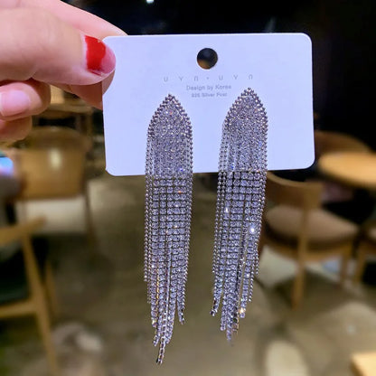 Long Tassel Drop Earrings — Statement Holiday Jewelry