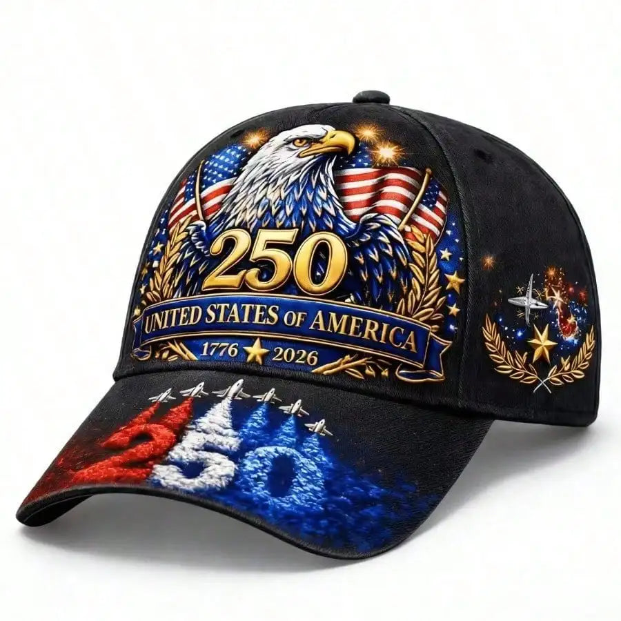 goobingoo 250th Anniversary Patriotic USA Eagle Cap - 1776-2026 Commemorative Baseball Hat