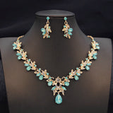 goobingoo Elegant Choker Necklace & Earrings Set - Luxury Bridal & Prom Jewelry