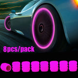 Luminous Tire Valve Caps Glow Wheel Stem Caps for Car & Bike