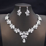 goobingoo Elegant Choker Necklace & Earrings Set - Luxury Bridal & Prom Jewelry