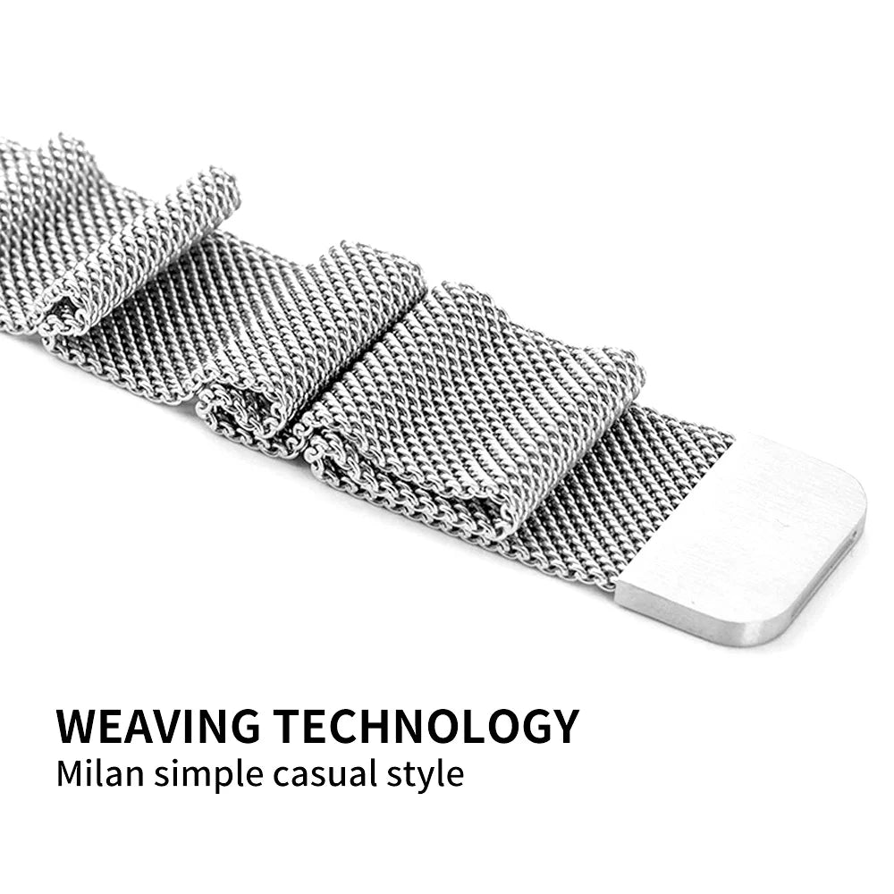 goobingoo, milanese loop, magnetic watch band, stainless steel mesh strap, smartwatch replacement band, magnetic mesh wristband, adjustable watch strap, universal watch band, metal sport strap goobingoo