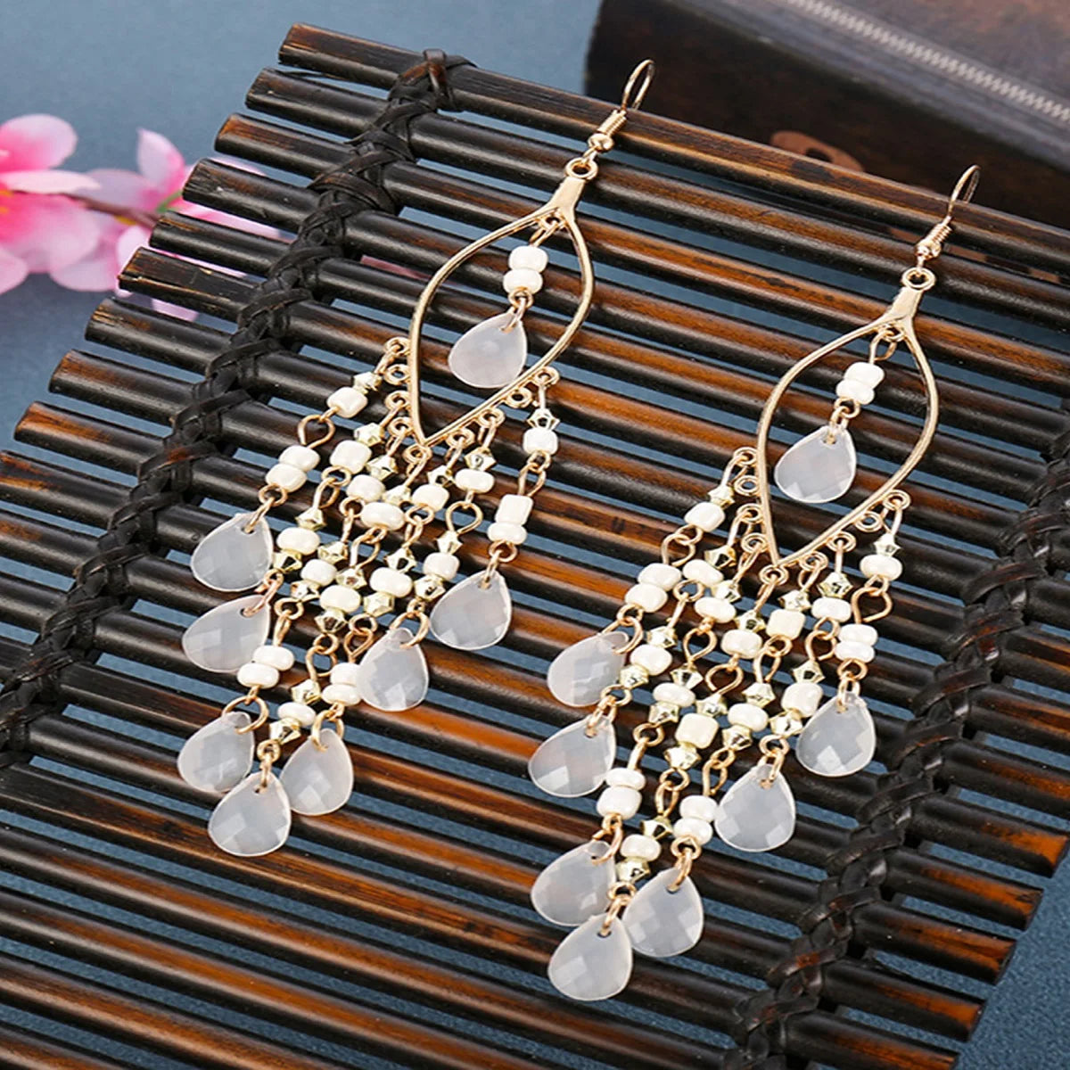Bohemian Tassel Bead Earrings — Vintage Vacation Drop Earrings