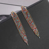 Long Tassel Drop Earrings — Statement Holiday Jewelry