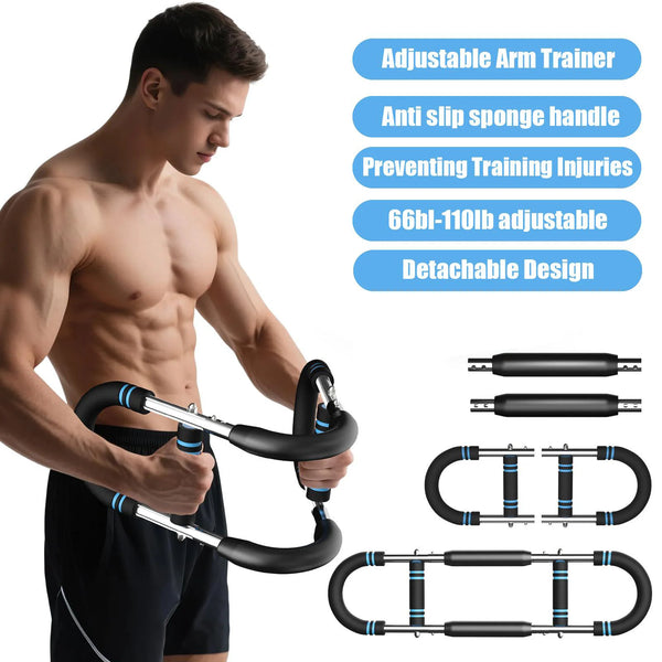 Adjustable Resistance Twister Arm & Chest Trainer - Portable Home/Office Workout