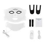 Pro 309-LED Red Light Therapy Face & Neck Mask — 7-Color Photon Skin Rejuvenation, Food-Grade Silicone, Wireless