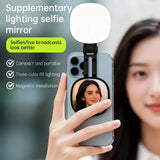 Magnetic Selfie Mirror Fill Light with 3 Color LED Modes