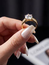1CT Moissanite Engagement Ring 925 Sterling Silver Women’s Ring
