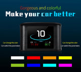 P10 Pro Head Up Display OBD2 Car Digital Speedometer Mileage & Temperature Gauge