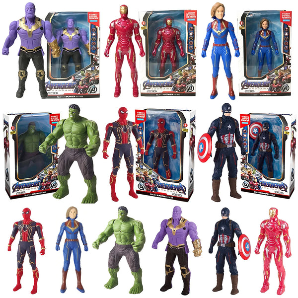 17cm Superhero Action Figure – Glow Style Poseable PVC Collectible Toy