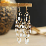 Bohemian Tassel Bead Earrings — Vintage Vacation Drop Earrings