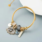Evil Eye Stainless Steel Charm Bracelet — Gold Plated Daily Wear