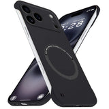 goobingoo Magnetic Slim Frameless iPhone Case - Ultra Thin Matte Shockproof Armor Cover with N52 MagSafe Ring
