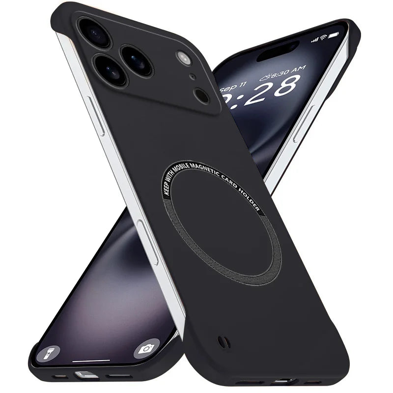 Magnetic Slim Frameless iPhone Case – Matte Shockproof Armor Cover goobingoo