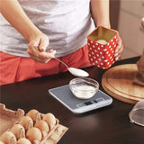 goobingoo High-Precision Digital Kitchen Scale - Ultra-Slim Stainless Steel Electronic Food Weight Scale