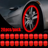 Luminous Tire Valve Caps Glow Wheel Stem Caps for Car & Bike