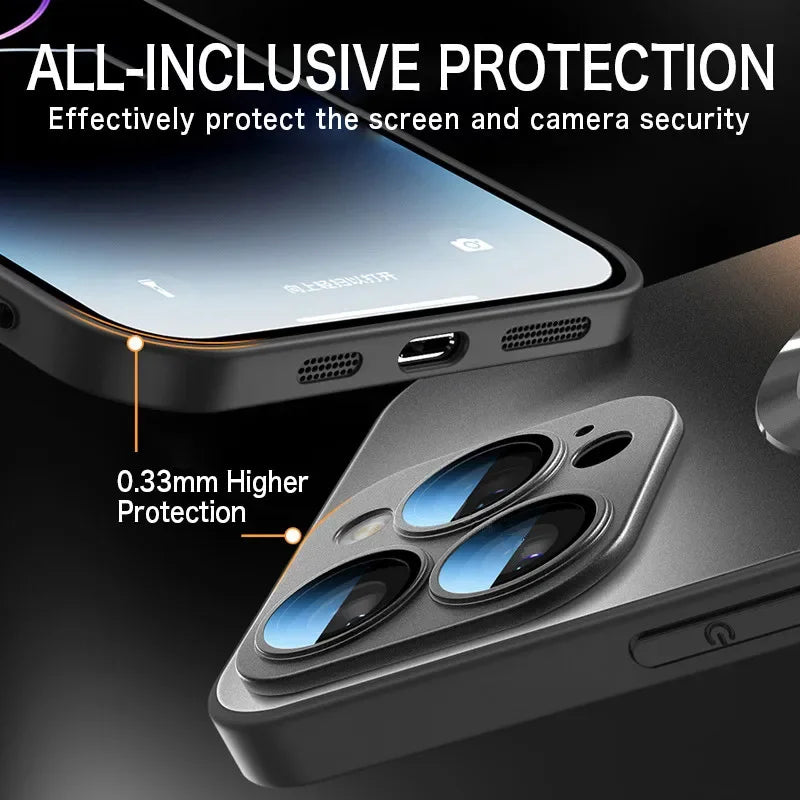 Luxury Matte Magnetic MagSafe Case for iPhone – Shockproof Slim Cover goobingoo