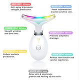 LED Face & Neck Massager 3/7 Color Light Beauty Device