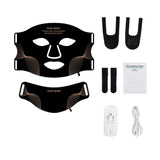 Pro 309-LED Red Light Therapy Face & Neck Mask — 7-Color Photon Skin Rejuvenation, Food-Grade Silicone, Wireless