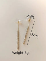 Crystal Pearl Drop Earrings — Elegant Daily Wear