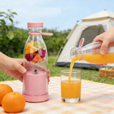 Portable Blender 420ml USB Rechargeable Juicer Cup with 6 Blades
