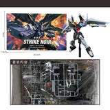 HG 1/144 Strike Noir Mecha Model Kit – Articulated Robot Figure with Wings, Backpack & Weapons