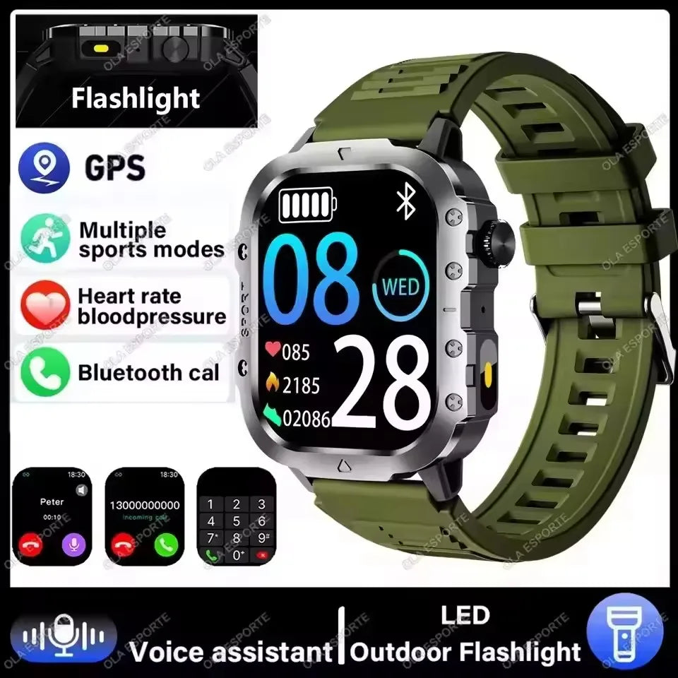goobingoo 2026 Military Grade Tactical Smart Watch goobingoo