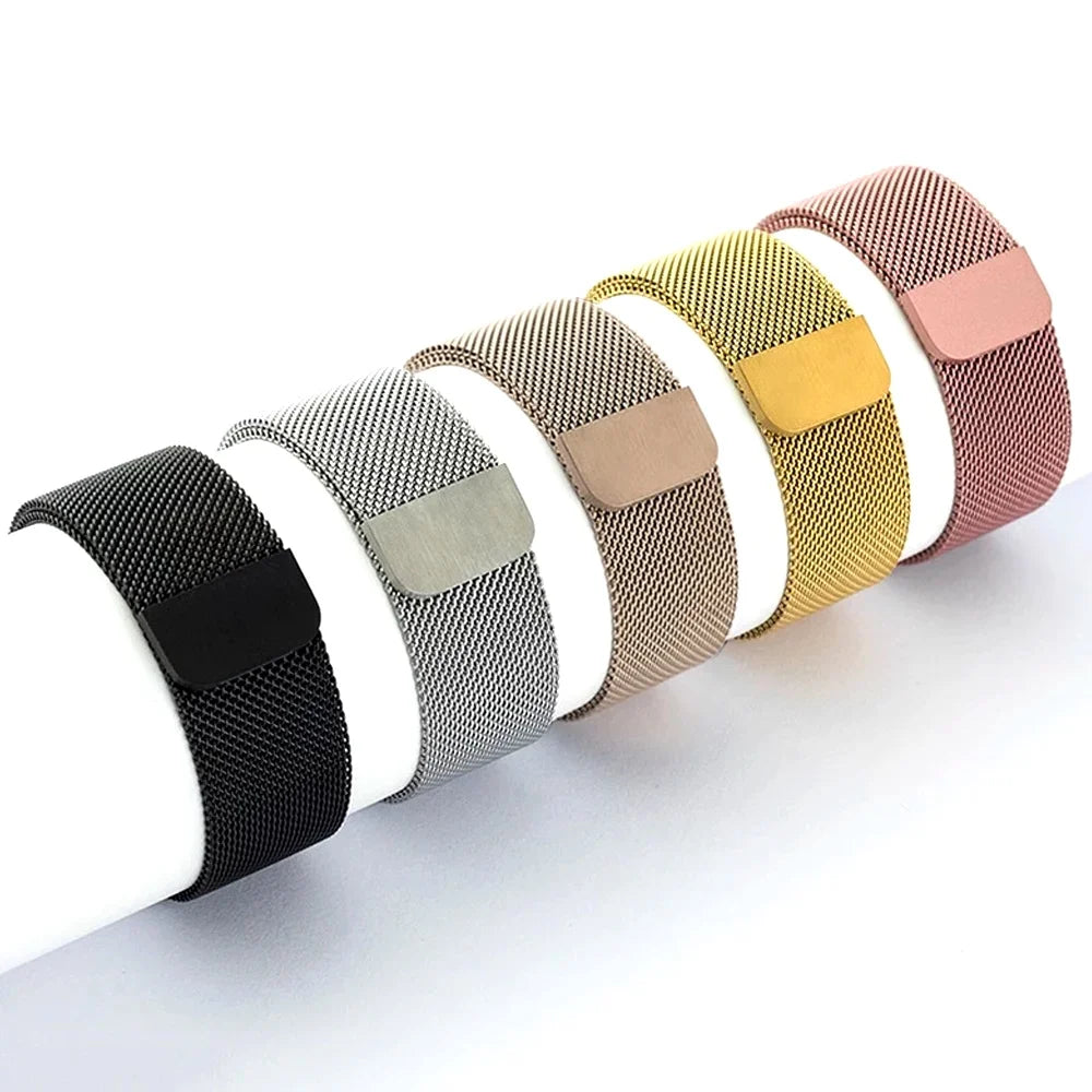 goobingoo, milanese loop, magnetic watch band, stainless steel mesh strap, smartwatch replacement band, magnetic mesh wristband, adjustable watch strap, universal watch band, metal sport strap goobingoo