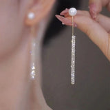 Crystal Pearl Drop Earrings — Elegant Daily Wear