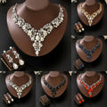 Bridal Crystal Necklace and Earring Set Diamond Look Wedding Jewelry