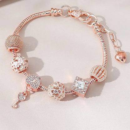 Beaded Love Family Charm Bracelet Trendy Gift Jewelry